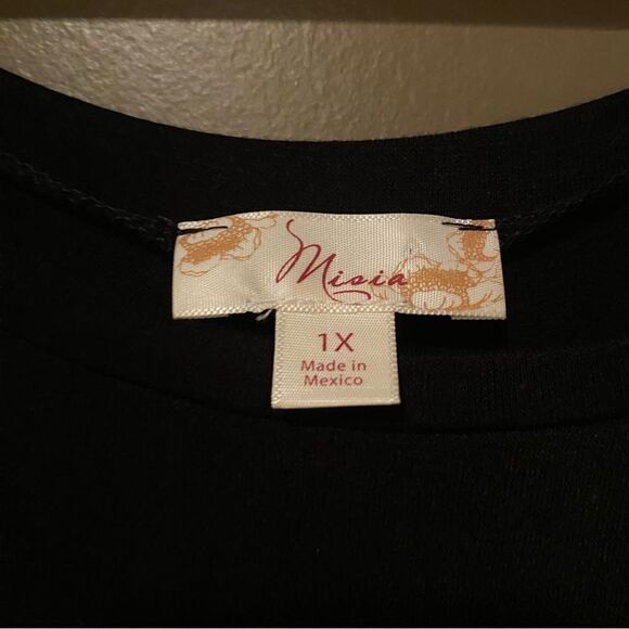 Misia Black 3/4 Sleeves Size 1X - Picture 8 of 8